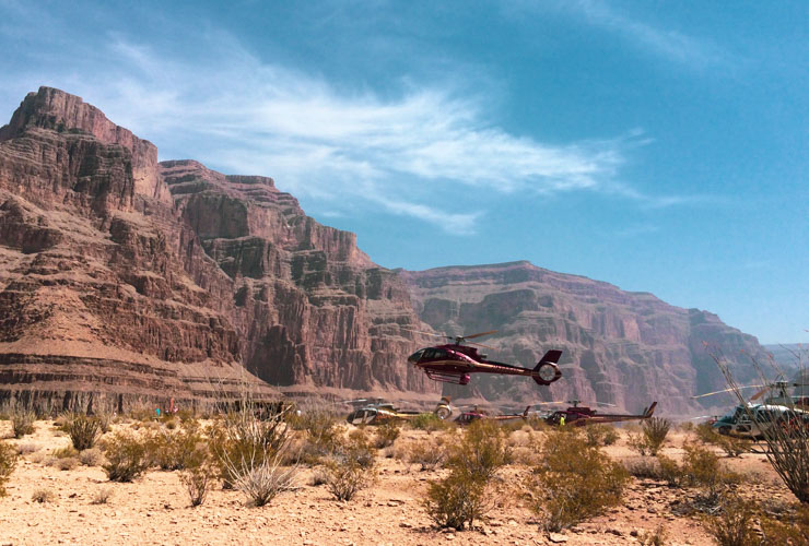Helicopter over Grand Canyon
