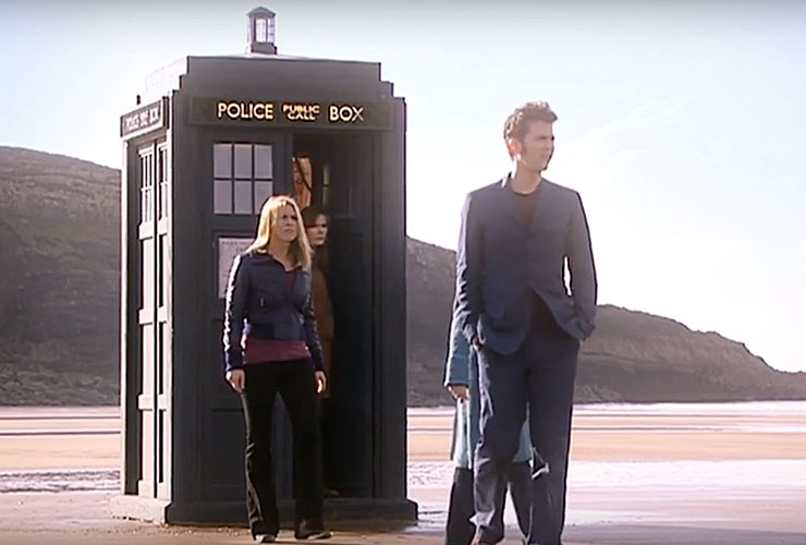 David Tennant as Dr Who at Dunraven Bay